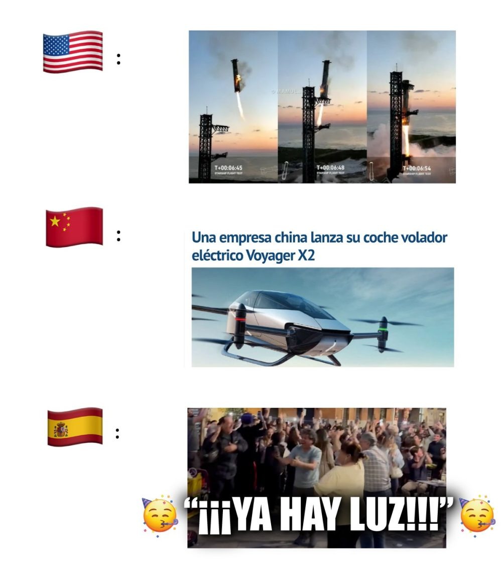 Ya hay coches voladores y yo sin aire en la bici - meme