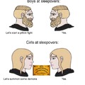 Boys vs girls at sleepovers