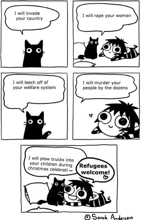 Refugees welcome  - meme