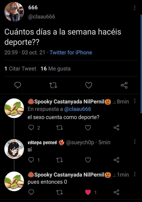 Cuántos días haces deporte? - meme