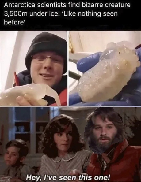 Antarctica scientists discover literal nightmare fuel - meme