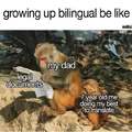 Growing up bilingual be like
