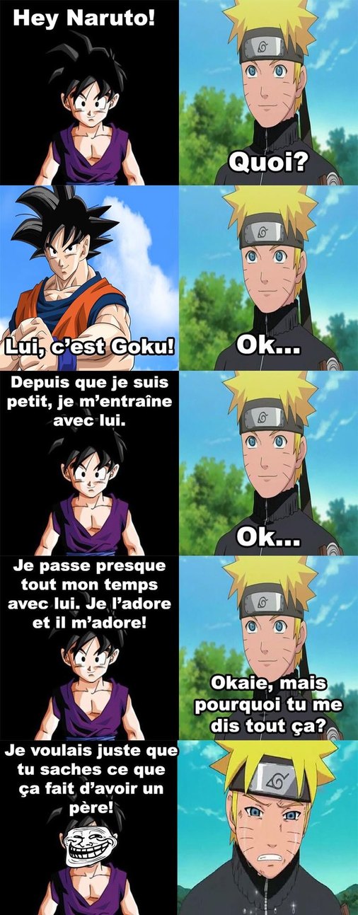 Naruto et goku - meme