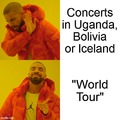Concert in Estonia, Guatemala or Namibia? I prefer REAL money