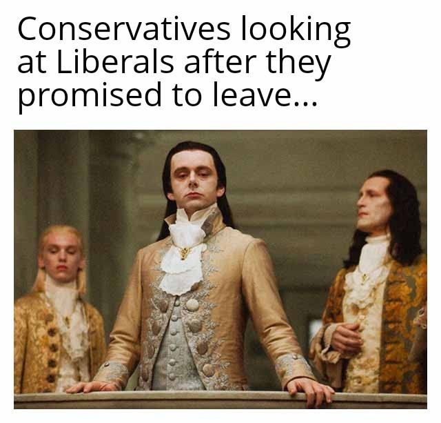 Please leave, just like you promised... - meme