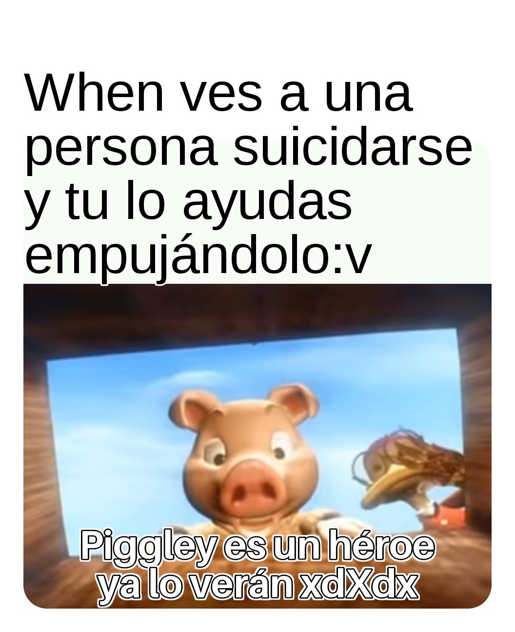 Un empujoncito no mas - meme