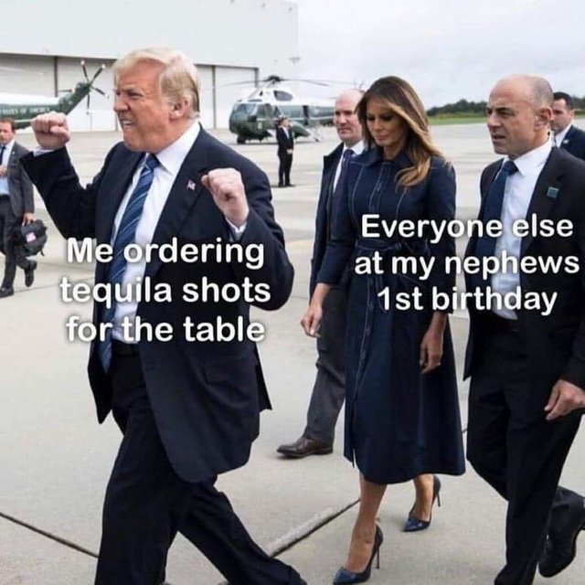 Don't drink alcohol at your nephew's first birthday - meme