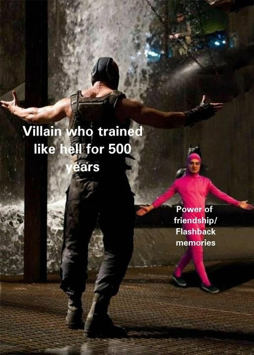 villain vs power of friendship - meme