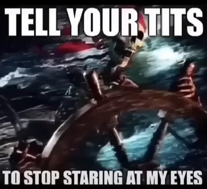 I was trying to look at your heart & your tits got in the way - meme