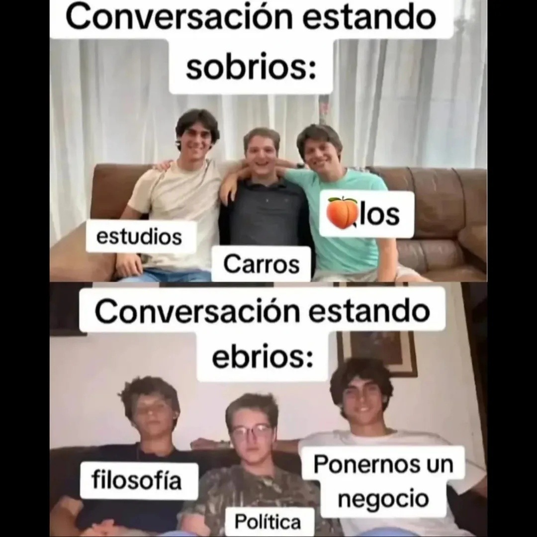 Sobrios hablamos de coches, ebrios fundamos un país - meme