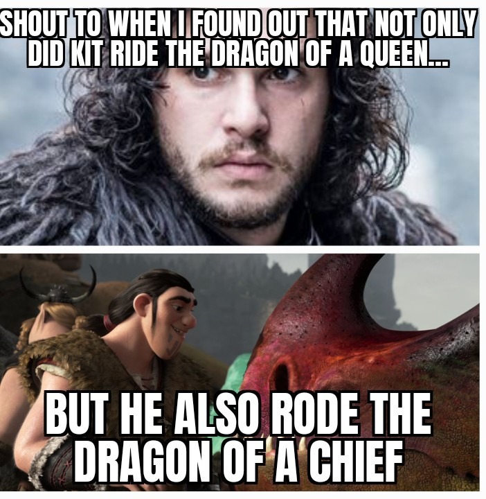 Kit H. Sure is a dragon lover... - meme