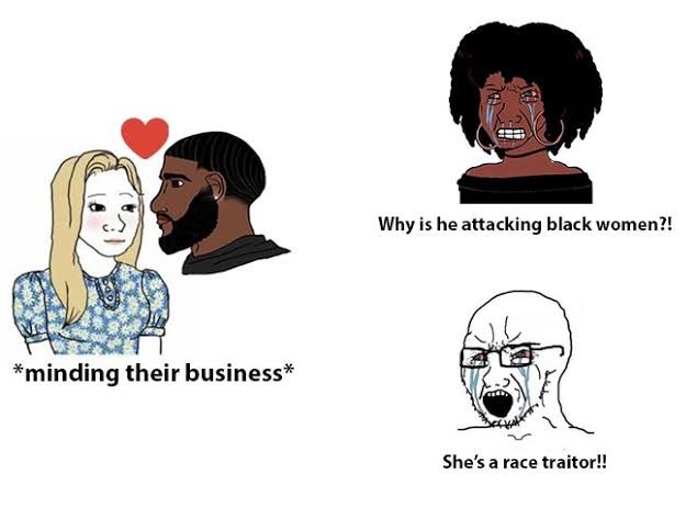 I am here to trigger everyone, white or black - meme