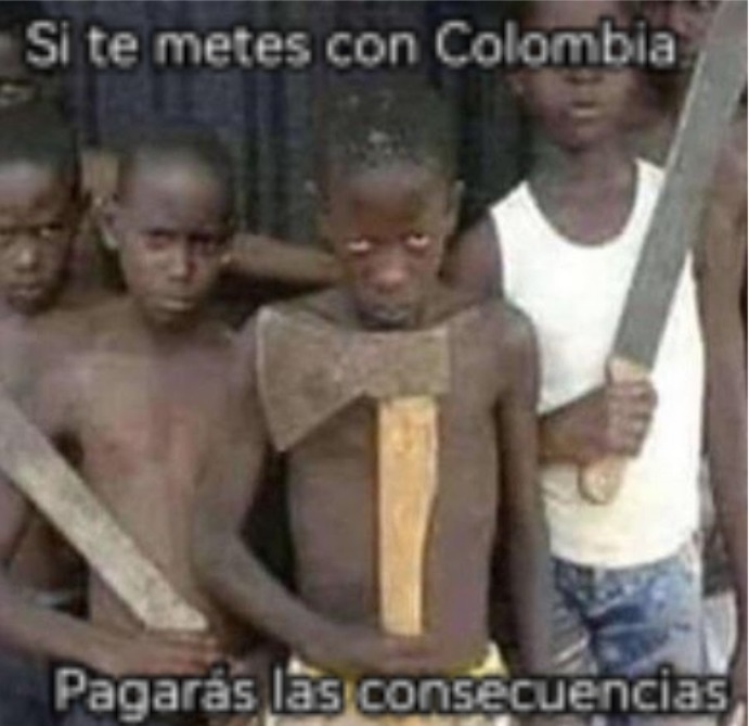 No tengo nada en contra de los colombianos pero esto me dio risa - meme