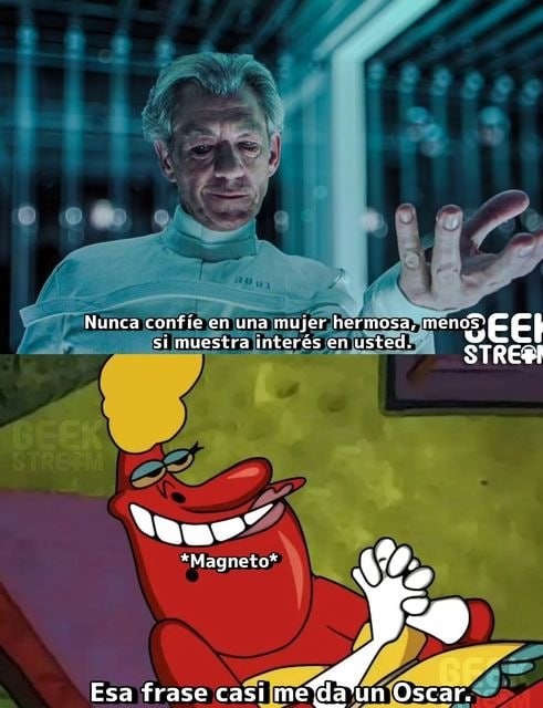 Magneto ganándose un Oscar - meme