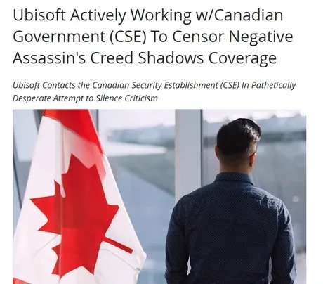 Ubisoft wants to sensor negative Assassin's creed shadows coverage in Canada - meme