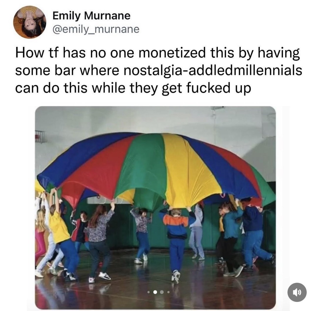 where is the bar that lets millennials relive this chaos - meme