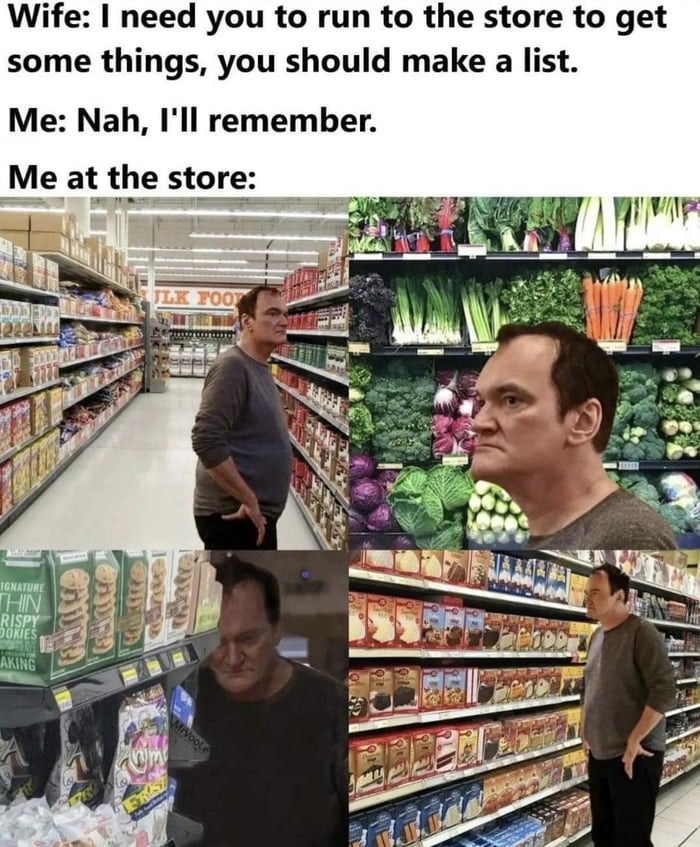 Tarantino at the store meme