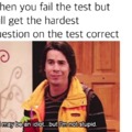 failing the test