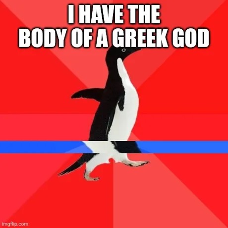 Greek god body - meme