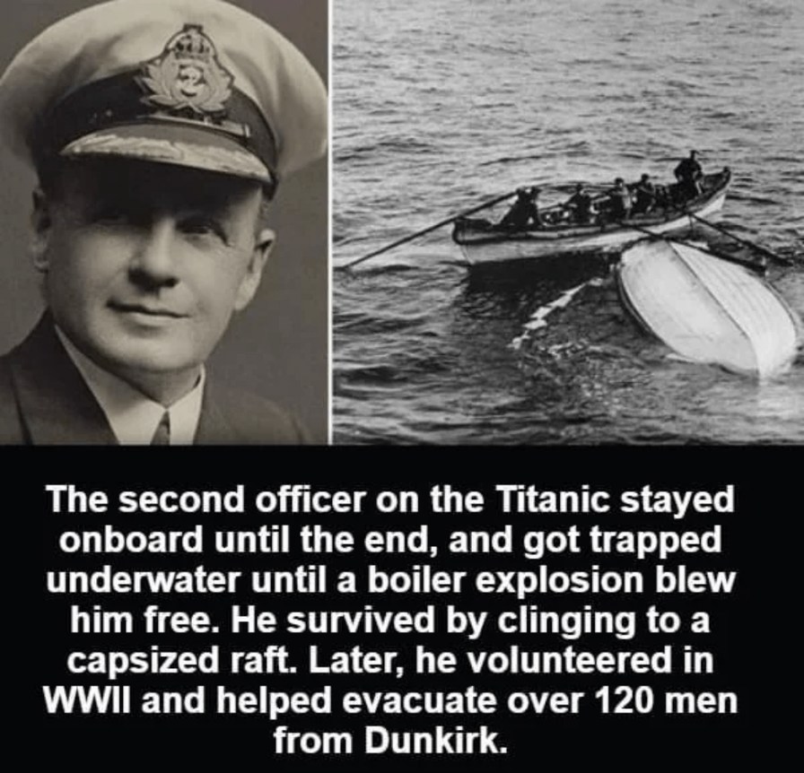 The story of the second officer on the Titanic - meme