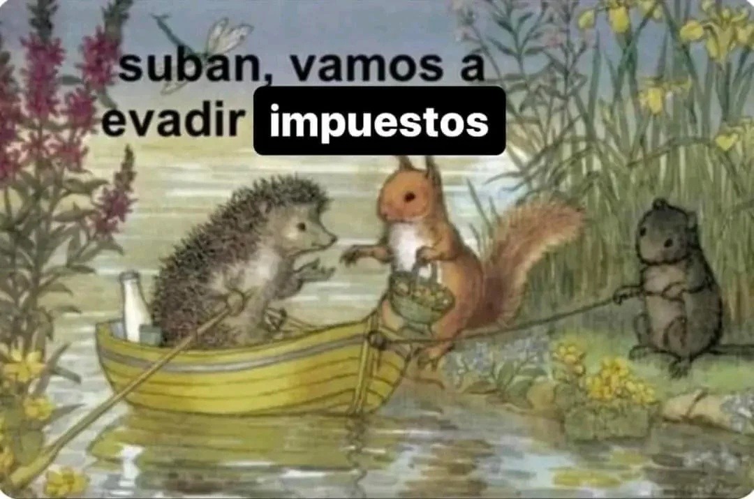 viaje express a evadir impuestos - meme