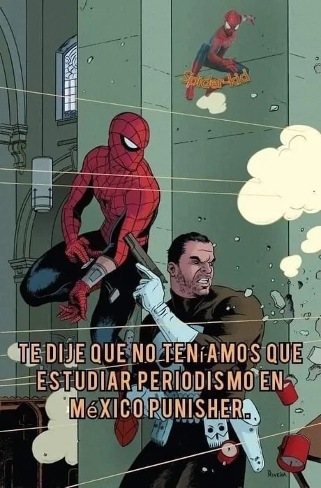 Spiderman y punisher momento latam - meme