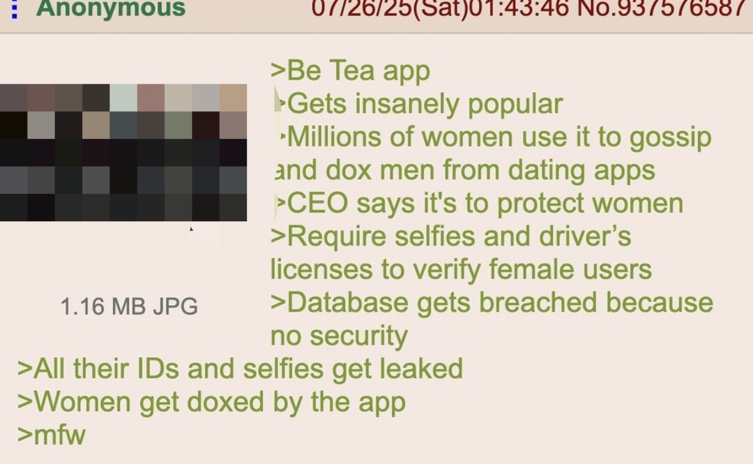 The Tea app turned into its own cautionary tale - meme