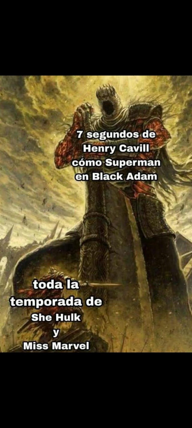 meme de black adam y henry calvill como superman