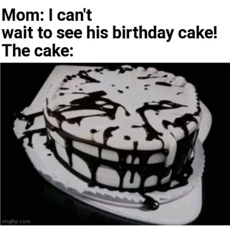 Trollface birthday cake - meme