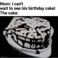Trollface birthday cake