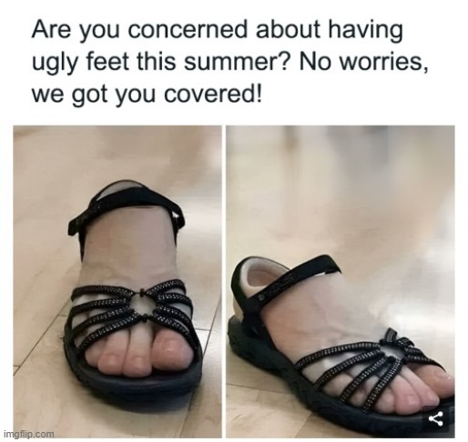 Cursed sandals - meme