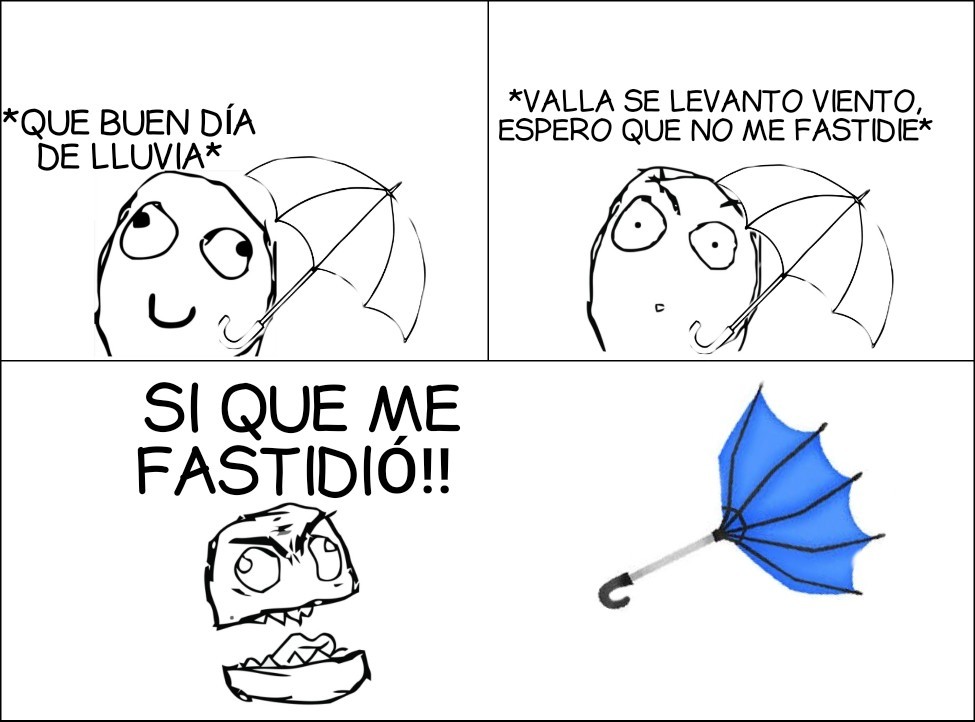 Mala suerte el paraguas - meme