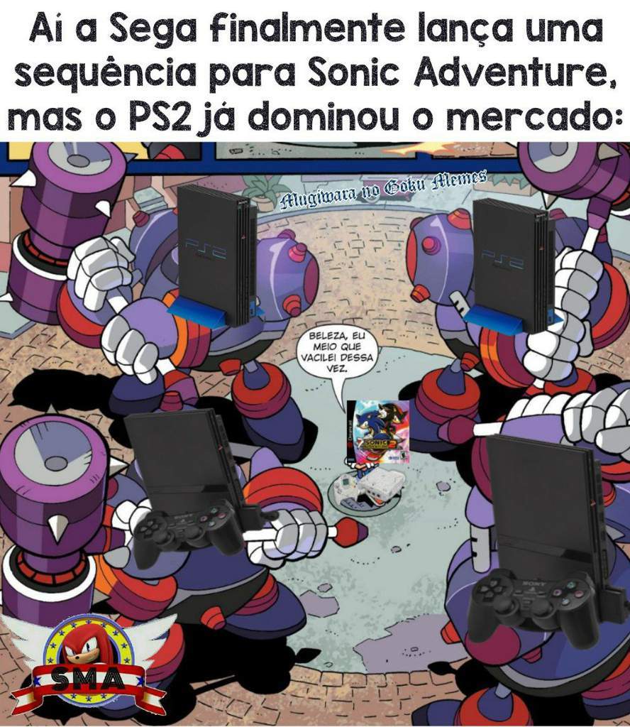 Sonic continua sendo melhor - meme