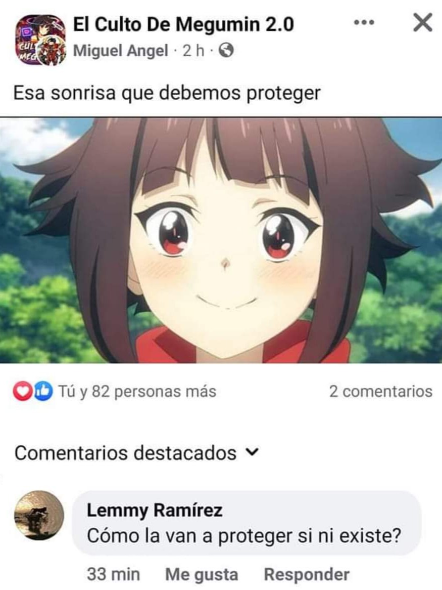 4 memes de megumin y 1 del gran lord kazuma