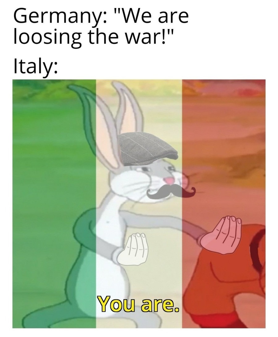Putos italianos de mierda no hacen nada - meme