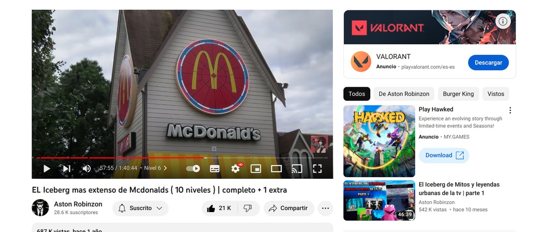 si no lo entienden, alli pone burger king cuando estoy viendo un video de mcdonalds - meme