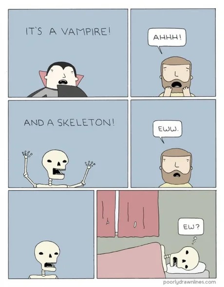Spooky halloween comic meme
