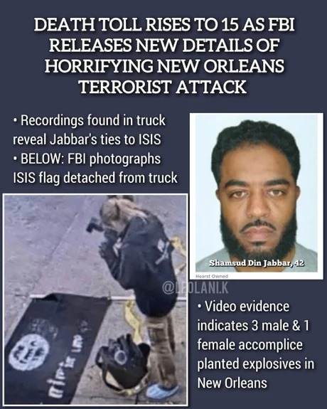 Shamsud-din bahar Jabbar is the terrorist behind the New Orleans truck attack - meme