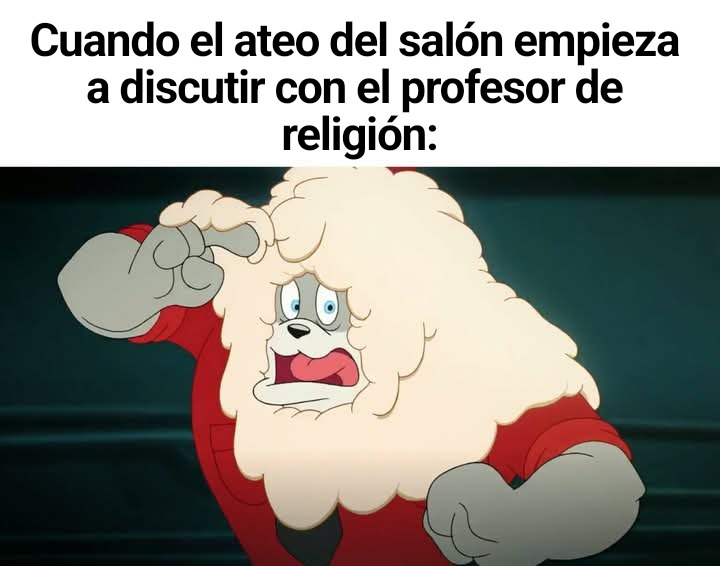 Menos mal que yo nunca tuve clase de religión, imaginate que te impongan una religión y que encima afecte a tus notas escolares - meme