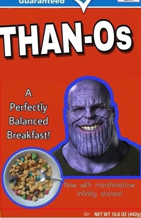 Part of a nutritious breakfast - meme