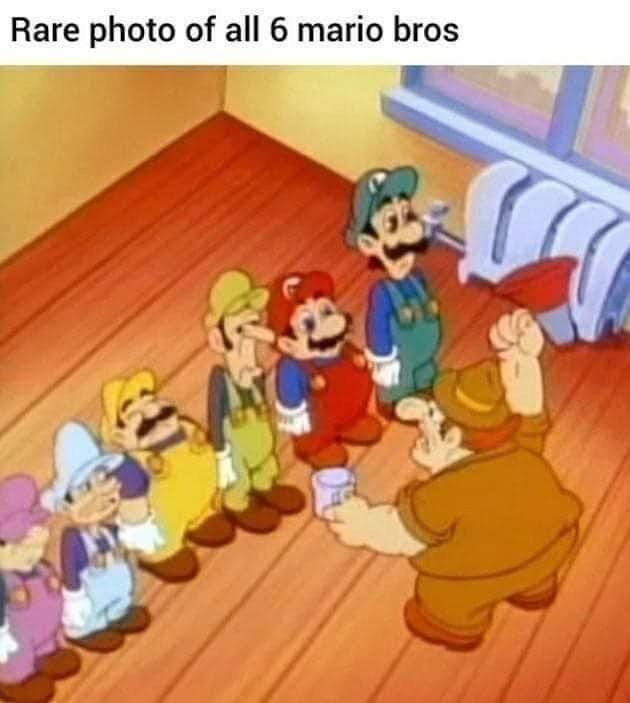 Wario was the only one to survive amongst the others when Mario Bros went rampant - meme