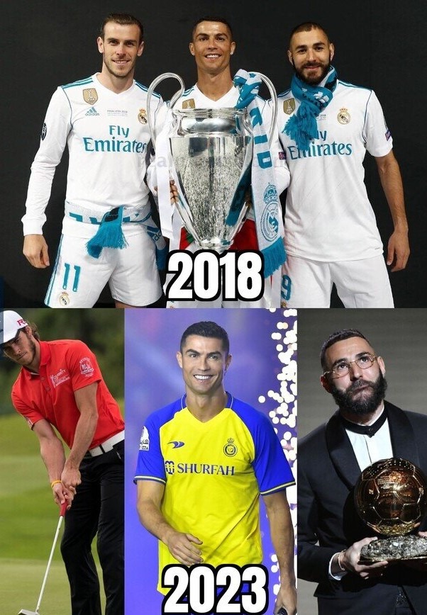 Meme del Real Madrid de 2018 en el 2023