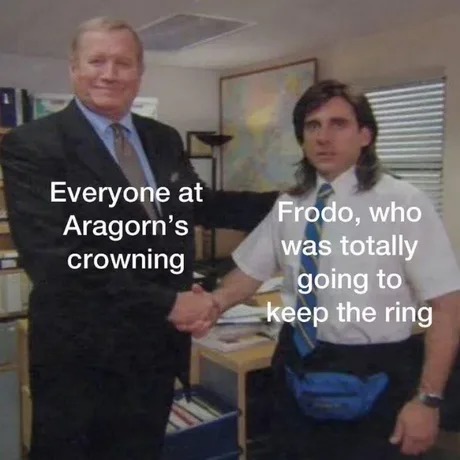 Everyone at Aragorn's crowning - meme
