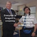 Everyone at Aragorn's crowning