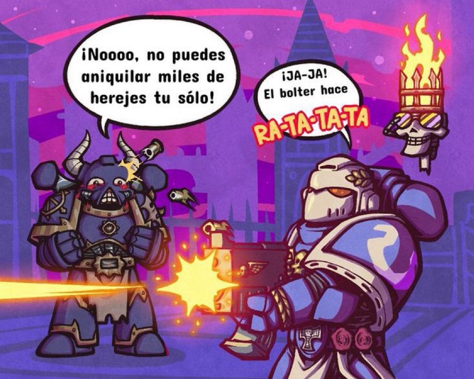boltgun y darktide, los mejores juegos de 40k después de Space marine 1 y 2 - meme