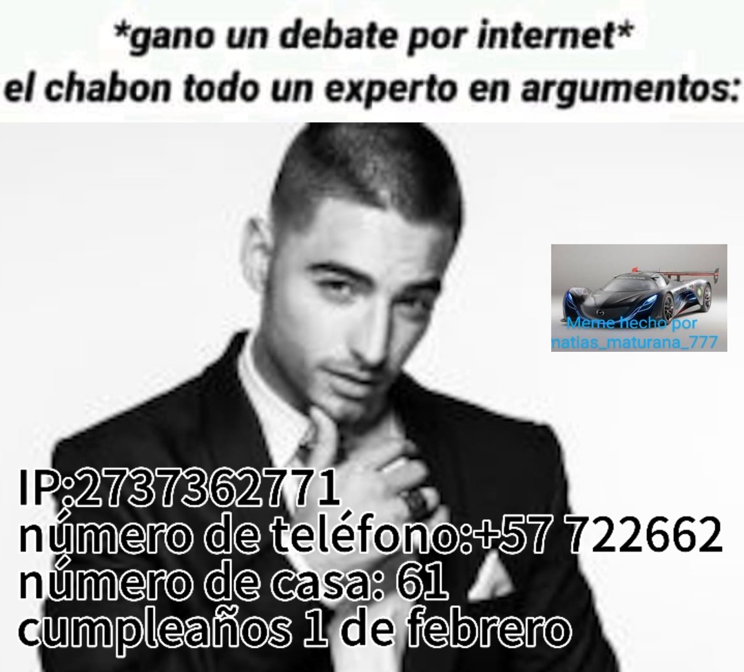 Si se lo preguntan, ninguna cosa que escribí es real, solo me puse a poner números al azar - meme