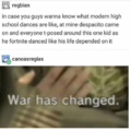 War has changed.