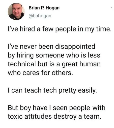 Hiring good people - meme