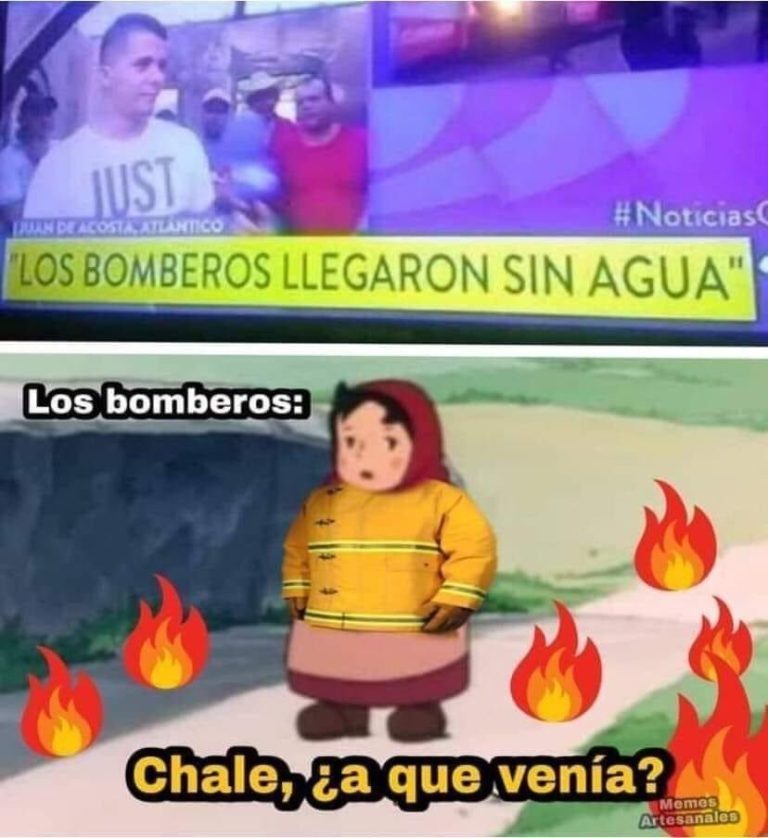Bomberos sin agua - meme