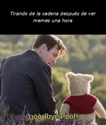 tirando de la cadena para cerrar la sesión de memes